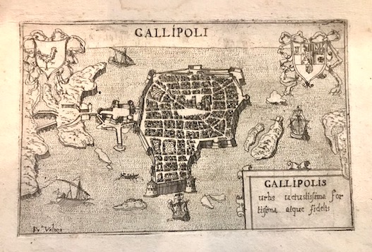 Valegio (o Valeggio o Valesio) Francesco Gallipoli. Gallipolis urbs vetustissima fortissima atque fidelis 1590 ca. Venezia 